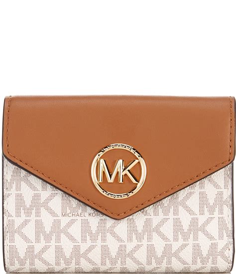michael michael kors small logo and leather wallet